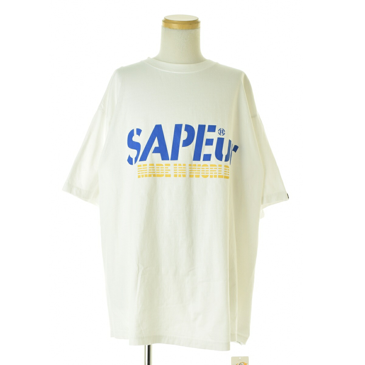 【中古】SAPEur × MADE IN WORLD / サプール × メイドインワールド 23SS MADE IN SAPEUR半袖Tシャツ【cacfagcj-m】