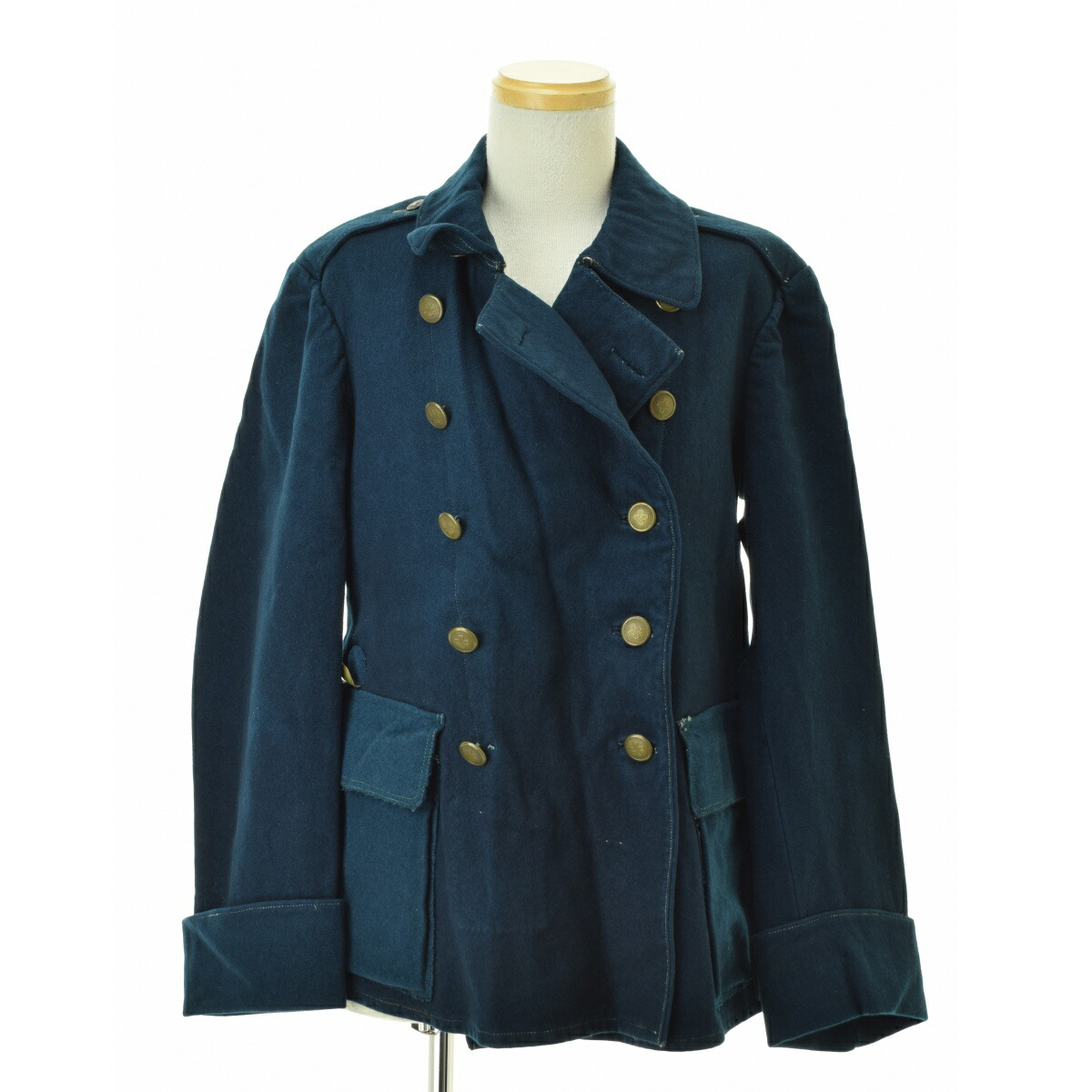 【中古】MILITARY / ミリタリー 40s～ スイス軍 Pコート greatcoat 十字ボタンウールコート【cacfaice-m】