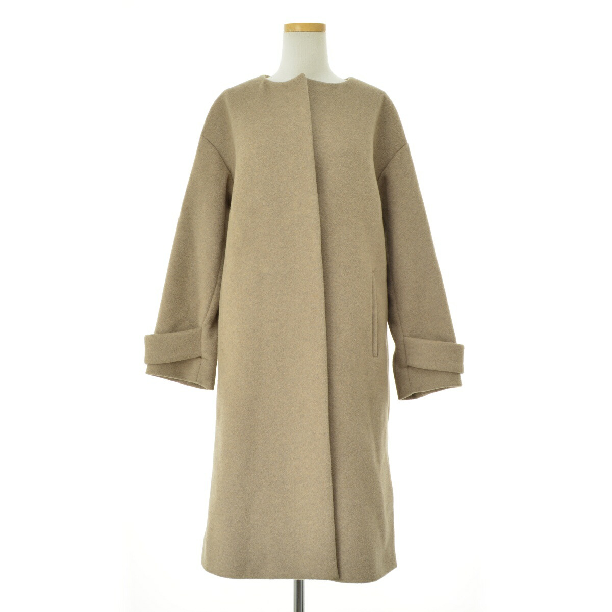 ■ユナイテッドアローズgreen label 英国シェットランドウール生地 あったかたっぷりダウンコート ユナイテッドアローズ グリーンレーベル リラクシング] FOXブレンド