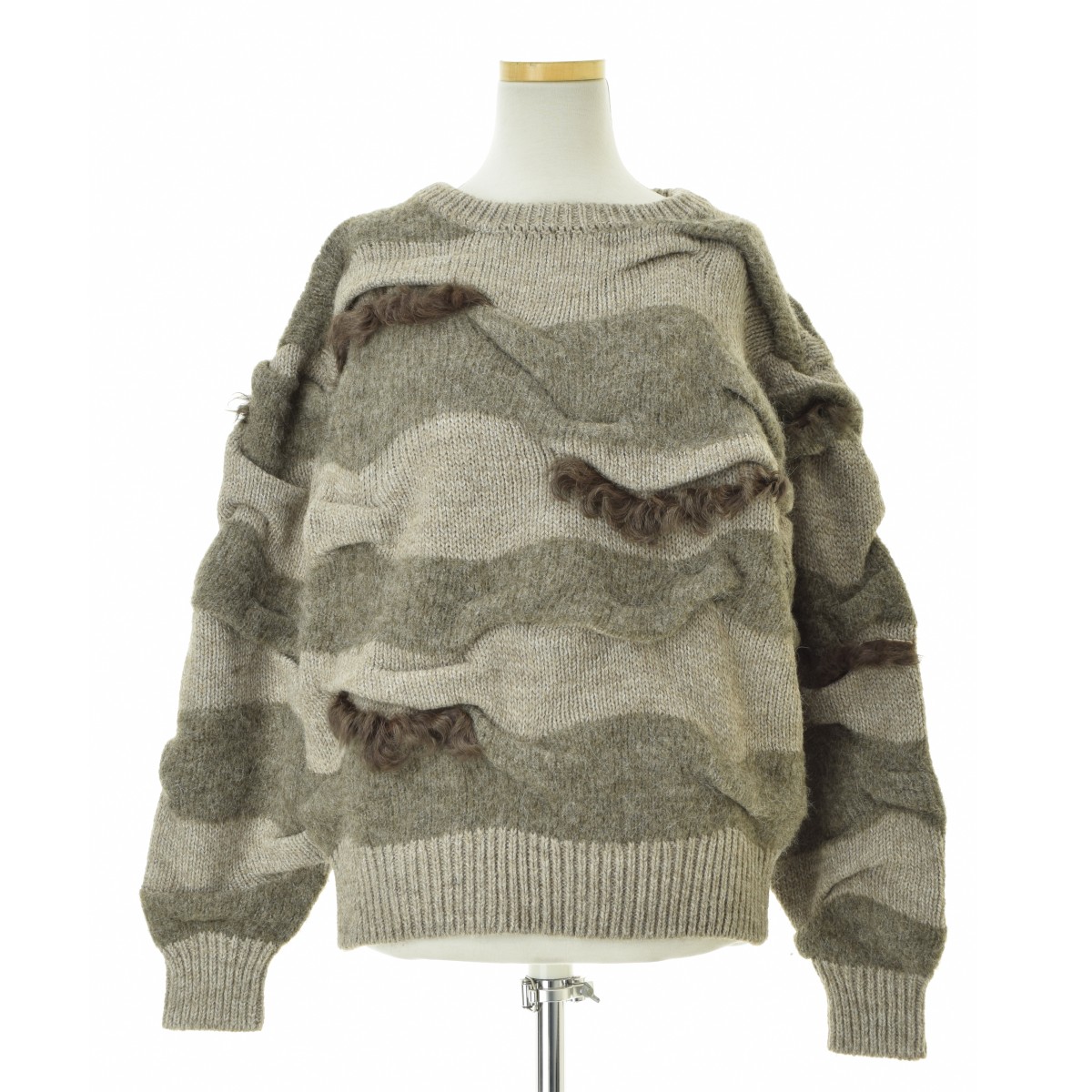 【中古】ISSEY MIYAKE / イッセイミヤケ70～80s ALL STYLE オールスタイル 3D長袖ニットセーター【cacgadae-l】｜ブランド古着の買取販売カンフル