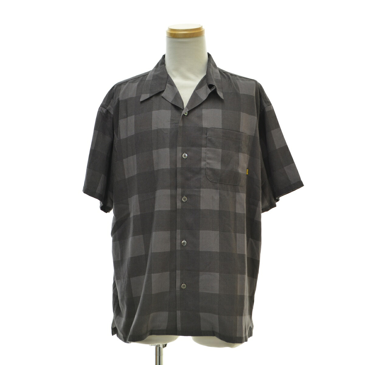 【中古】【期間限定値下げ】CALEE / キャリー 24SS CL-24SS055 RAYON CHECK OPEN COLLAR SH レーヨンチェック オープンカラー半袖シャツ【cacfaibj-m】