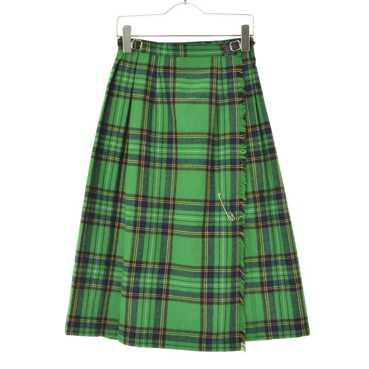 【中古】O'NEIL OF DUBLIN / オニールオブダブリン O03779EW00283 チェック キルト ラップスカート Green Lavery ロングスカート【cacgadag-l】