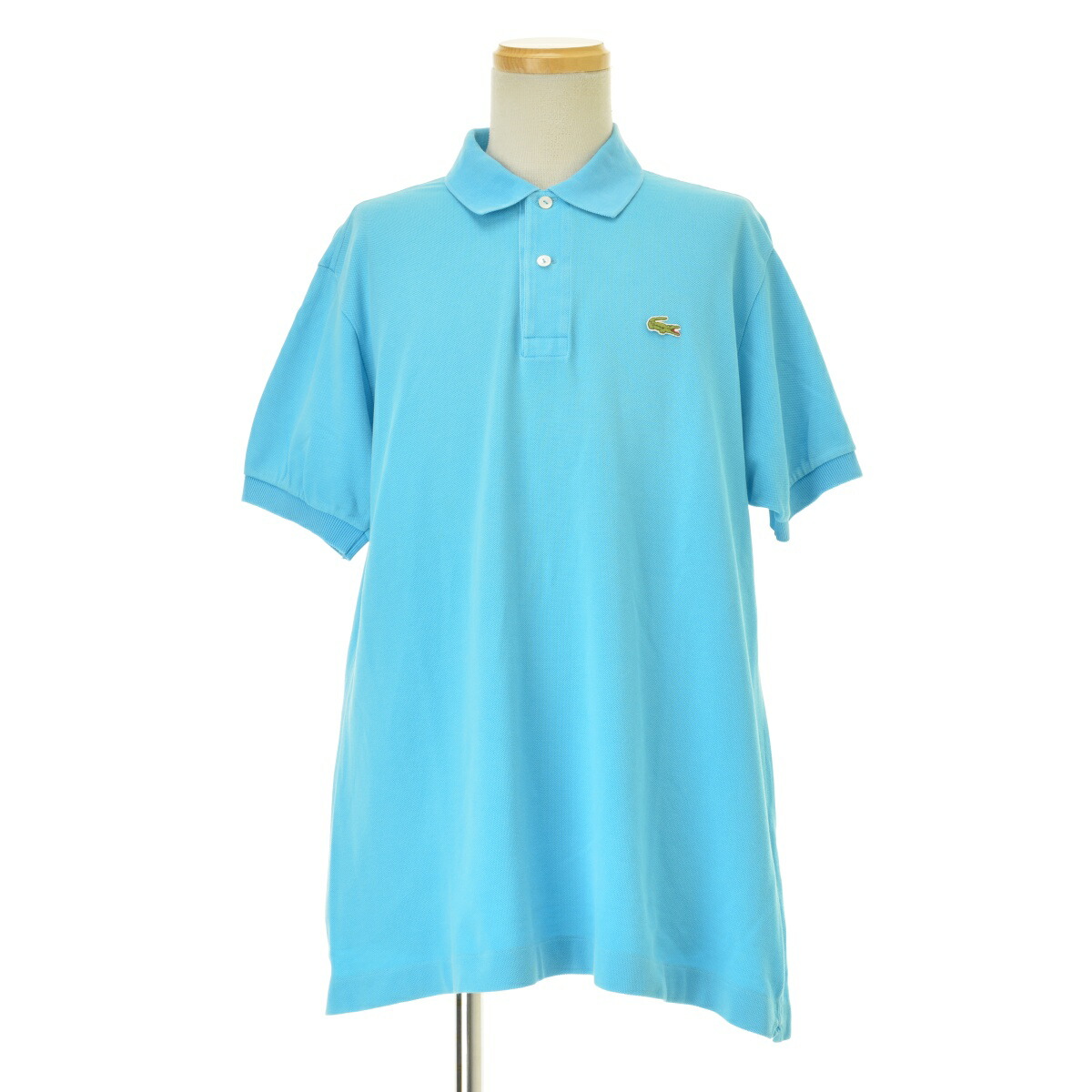 【中古】LACOSTE / ラコステ 70s フランス製 ワンポイント鹿の子半袖ポロシャツ【cacfajci-m】