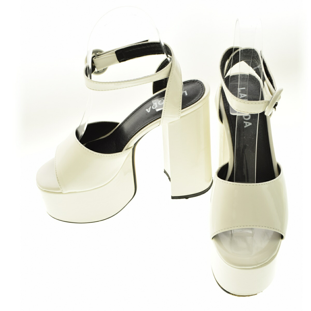 楽天市場】【美品】ラボーム LA BAUME レザーメッシュサンダル