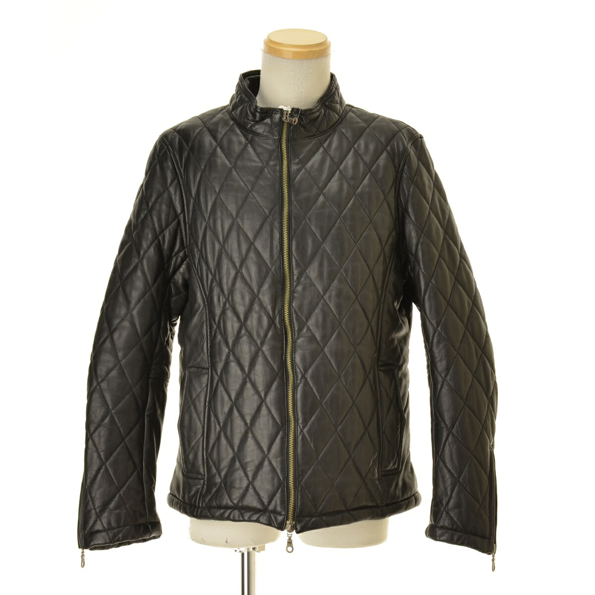 【中古】【期間限定値下げ】The DUFFER of St.GEORGE / ザダファーオブセントジョージ 羊革 ラムレザーキルティング 中綿レザージャケット【cacgadbc-m】