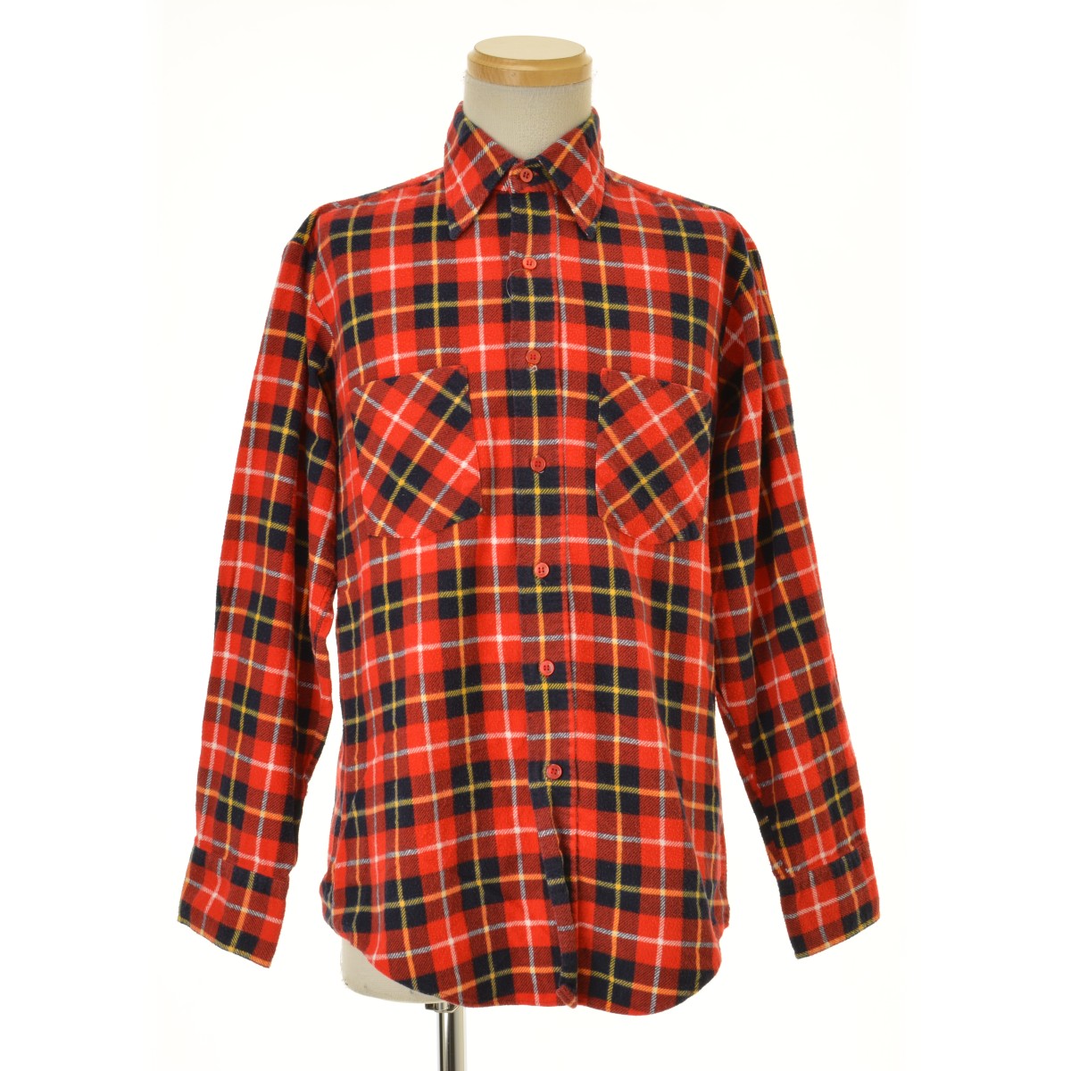 楽天市場】40〜50年代 MANSIZE チェック柄 マチ付き 長袖 ヘビー