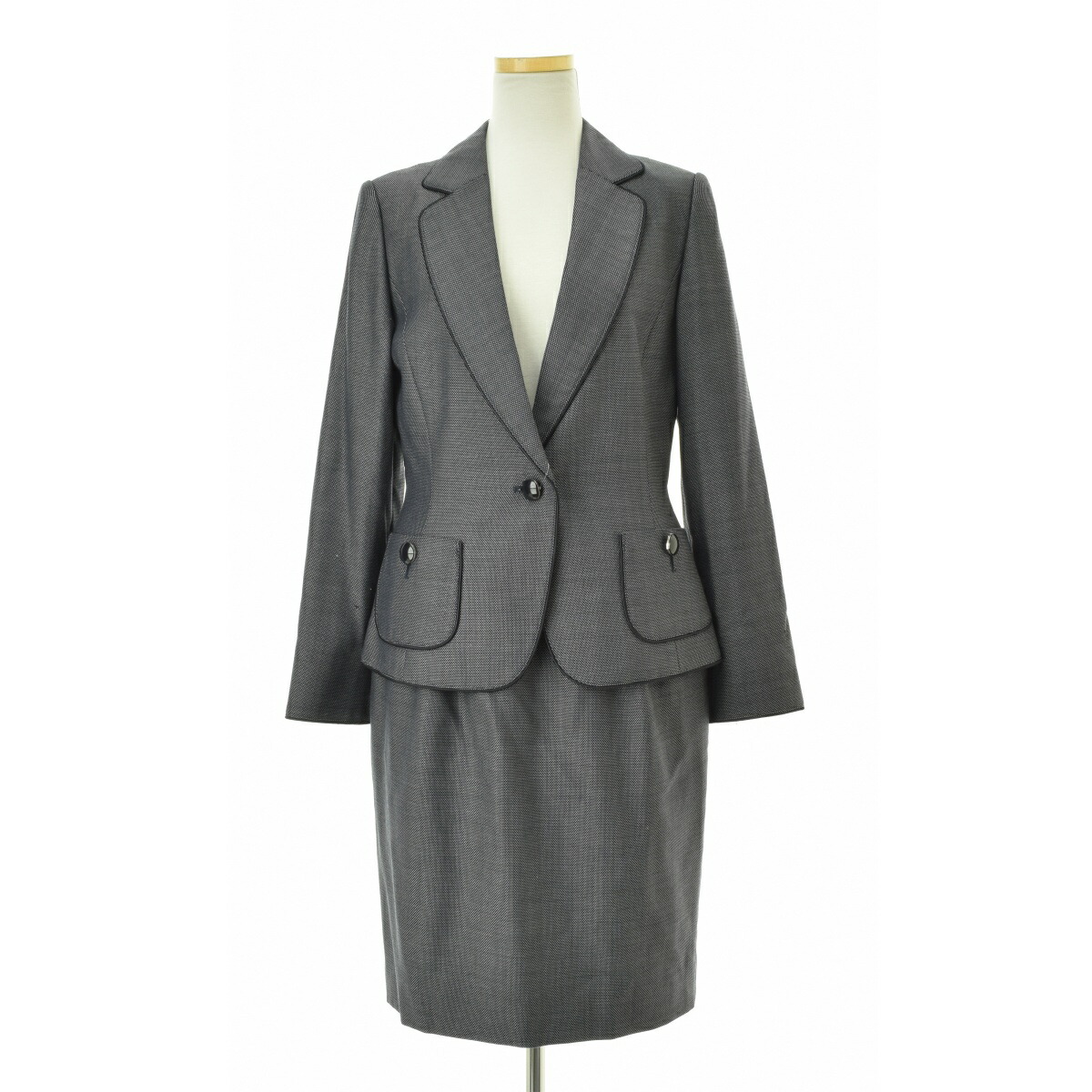 miss ashida ミスアシダ スカートスーツ　ツィード 7号 miss ashida - ジャカード×レースツーピース | ONLINE STORE