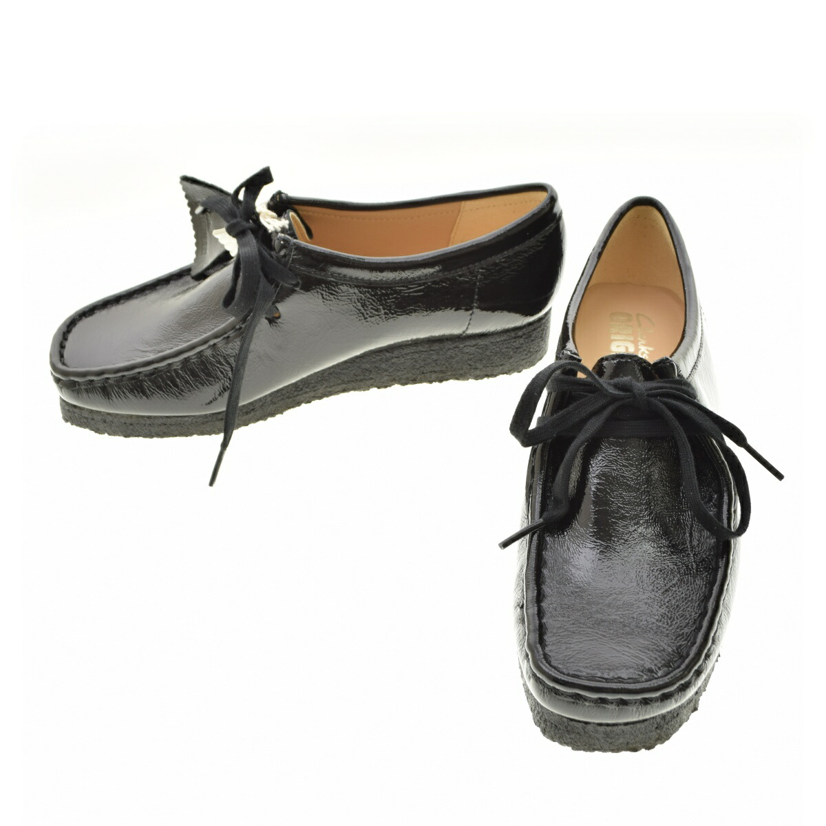 【中古】CLARKS / クラークス Wallabee Black Patent ワラビーシューズ【cacgadbj-z】