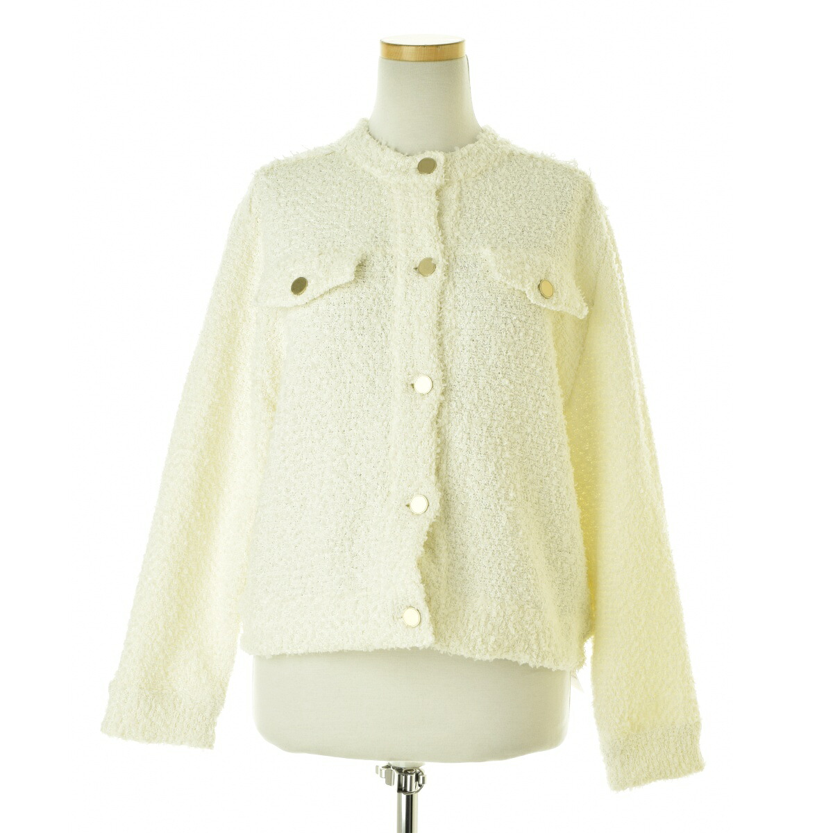 【中古】BALLSEY / ボールジー25SS 11025102004 ミックスツイード クルーネックカーディガン長袖カーディガン【cacfagci-l】｜ブランド古着の買取販売カンフル