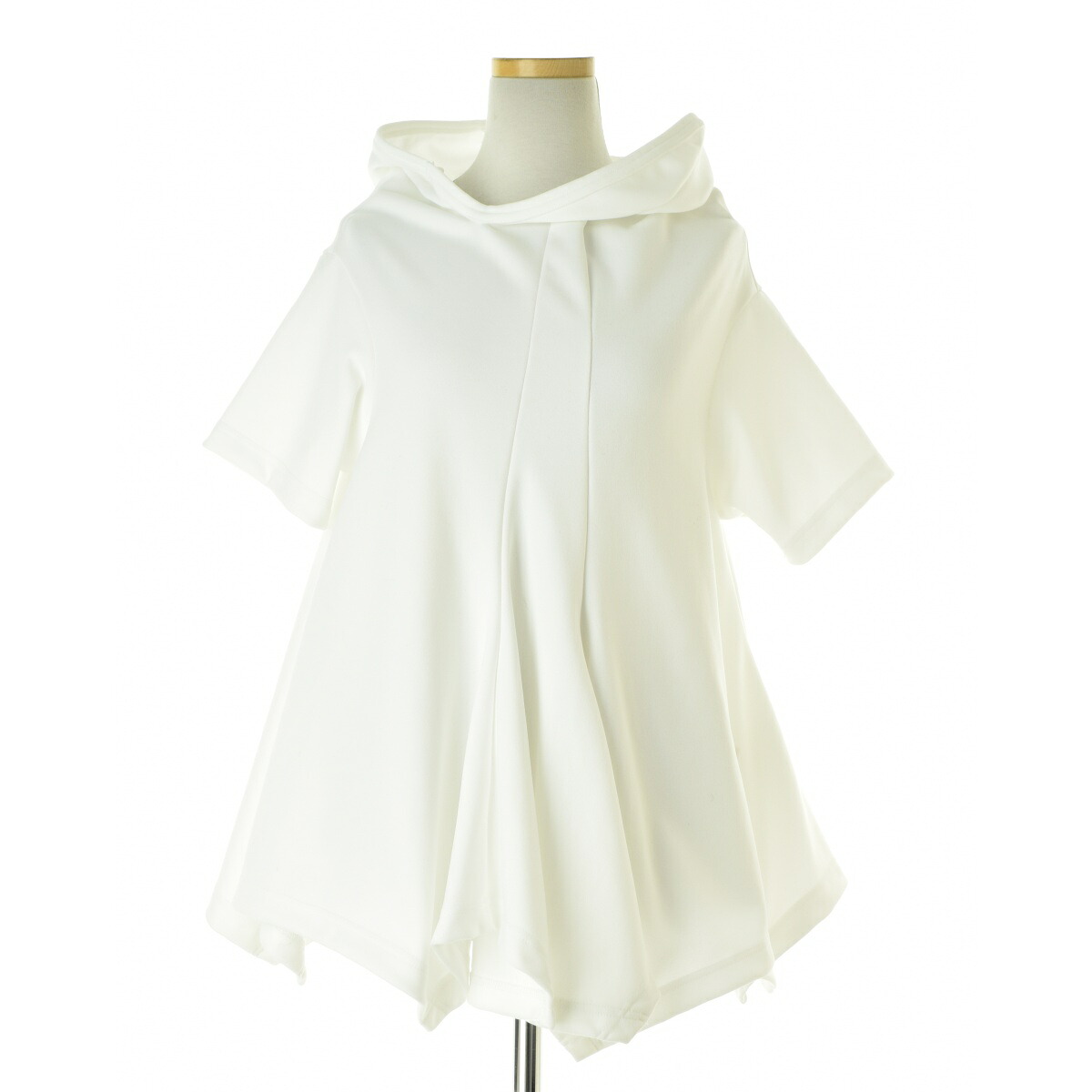 【中古】【期間限定値下げ】COMME des GARCONS / コムデギャルソン AD2020 GG-T017 アシンメトリー 変形 フレア フーディ ジャージ半袖カットソー【cacfbccf-l】