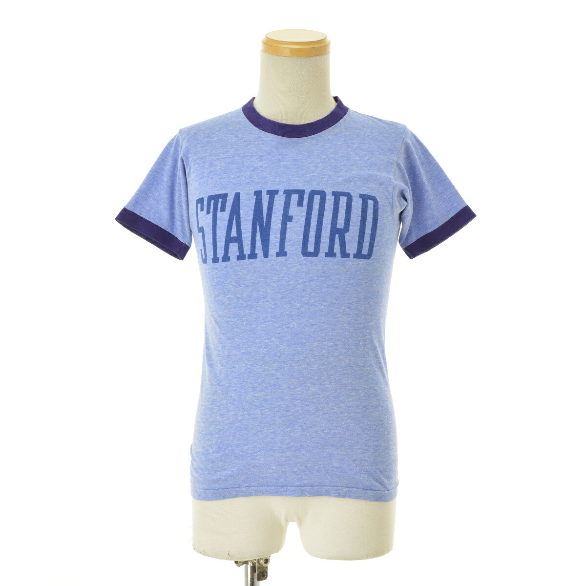 【中古】CHAMPION / チャンピオン 70s バータグ STANFORD 染込みプリント半袖Tシャツ【cacfajci-m】