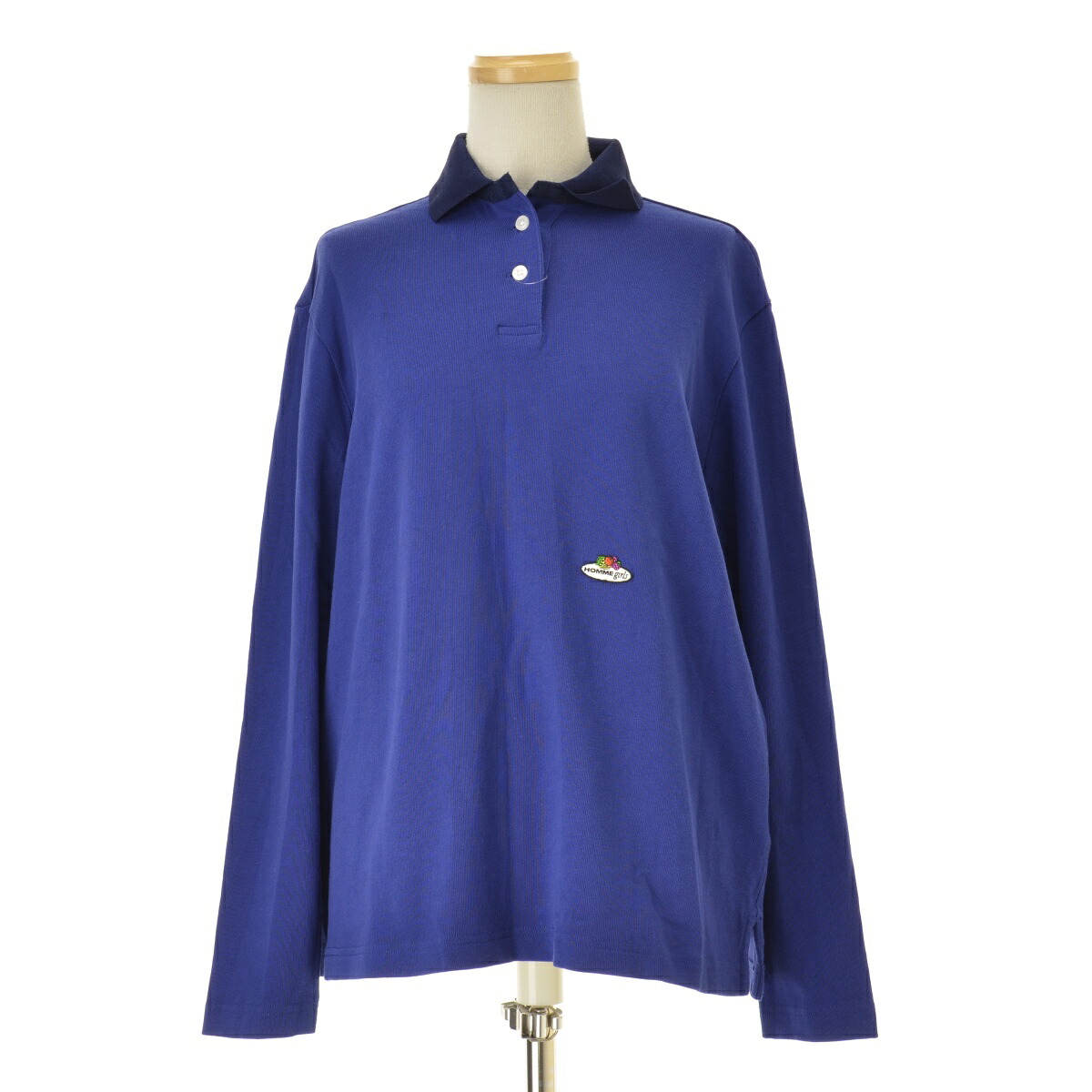 【中古】HOMME girls × FRUIT OF THE LOOM / オムガールズ × フルーツオブザルーム26SS 4310900206 ポロ ロングスリーブティー長袖ポロシャツ【cacgaecj-l】|ブランド古着の買取販売カンフル