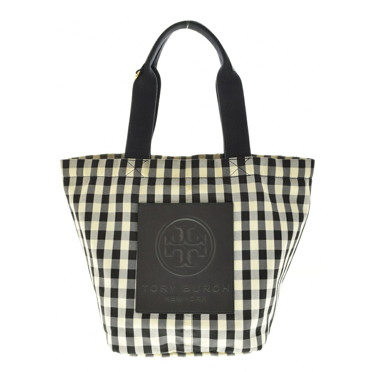 【中古】TORY BURCH / トリーバーチ PIPER GINGHAM SMALL SQUARE TOTE パイパー ギンガム スモール スクエアトートバッグ【cacgaccc-z】