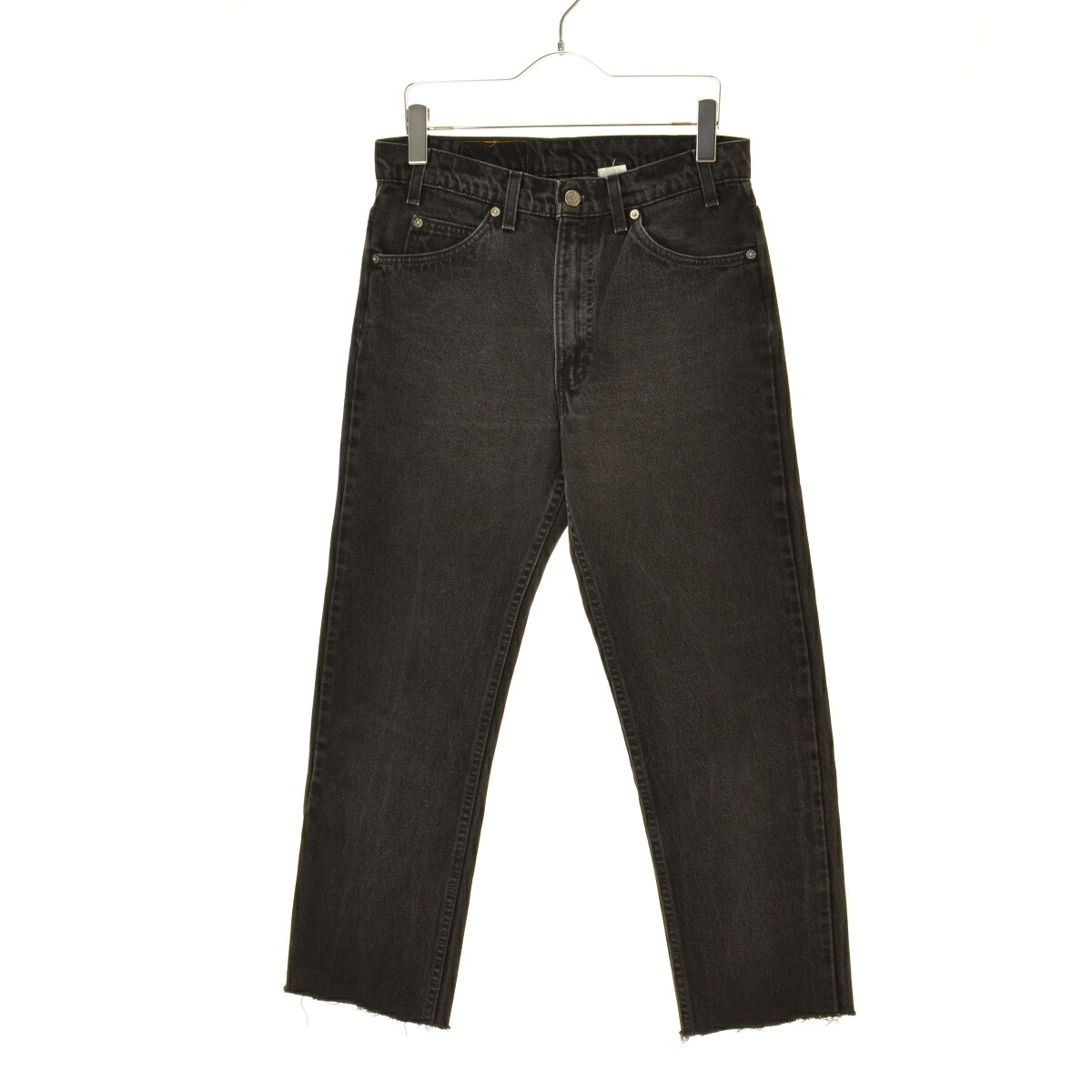 【中古】LEVIS / リーバイス 90s USA製 40505-4159 オレンジタブ 後染め ブラック カットオフデニムパンツ【cacgacae-m】