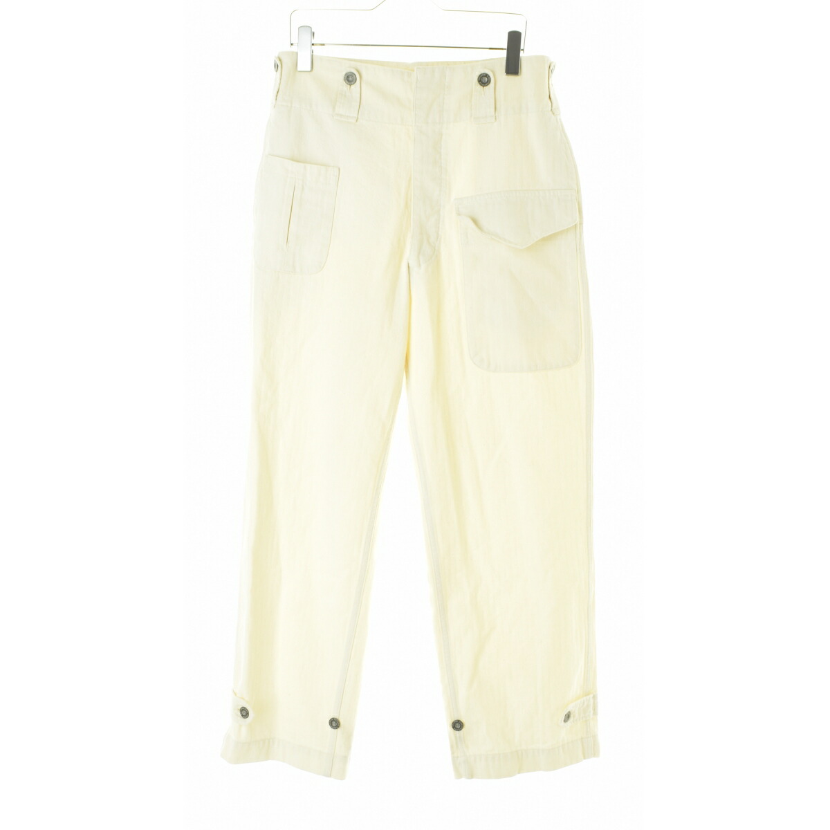 【中古】【期間限定値下げ】OUTIL / ウティ PANTALON HAZABROUCK ヘリンボーン ワイドパンツ【cacgacbc-m】
