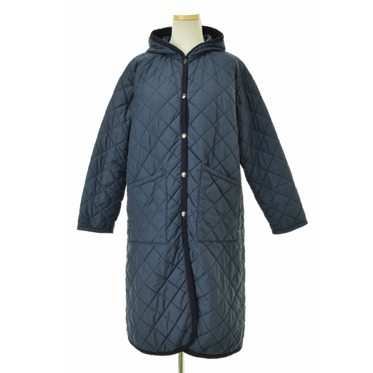 楽天市場】OHGA オーガ フラワー キルト ショート コート 黒 ブラック