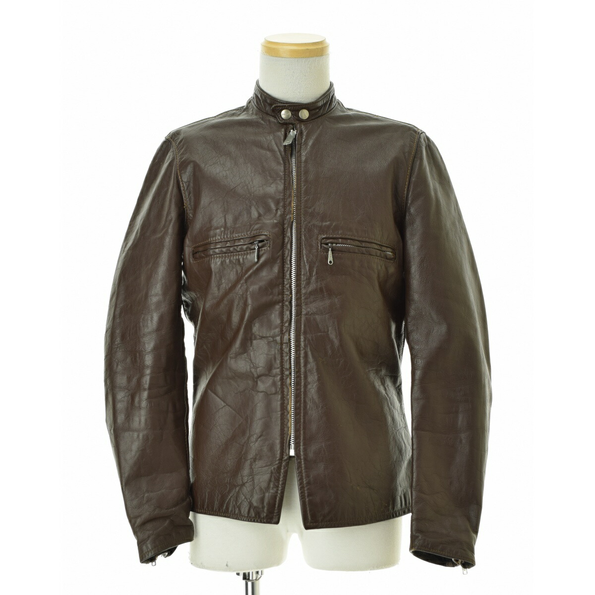 【中古】【期間限定値下げ】Brooks / ブルックス60s J-100 TYPE シングルレザージャケット【cacgabci-m】｜ブランド古着の買取販売カンフル