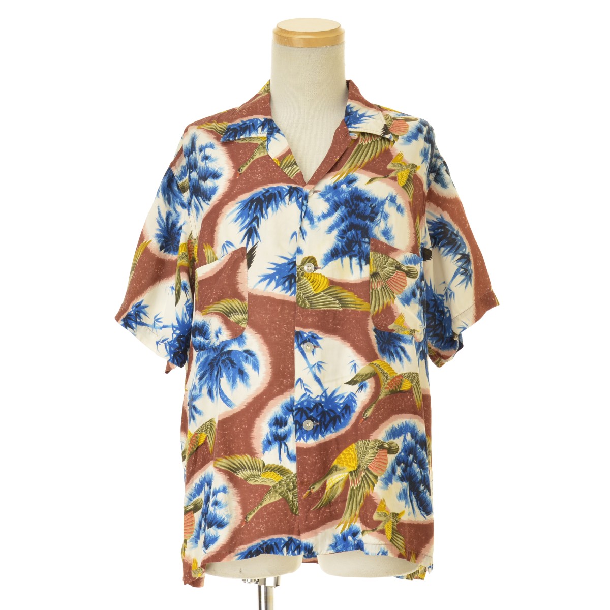 楽天市場】60年代 ペニーズ Penney's 総柄 和柄 オープンカラー