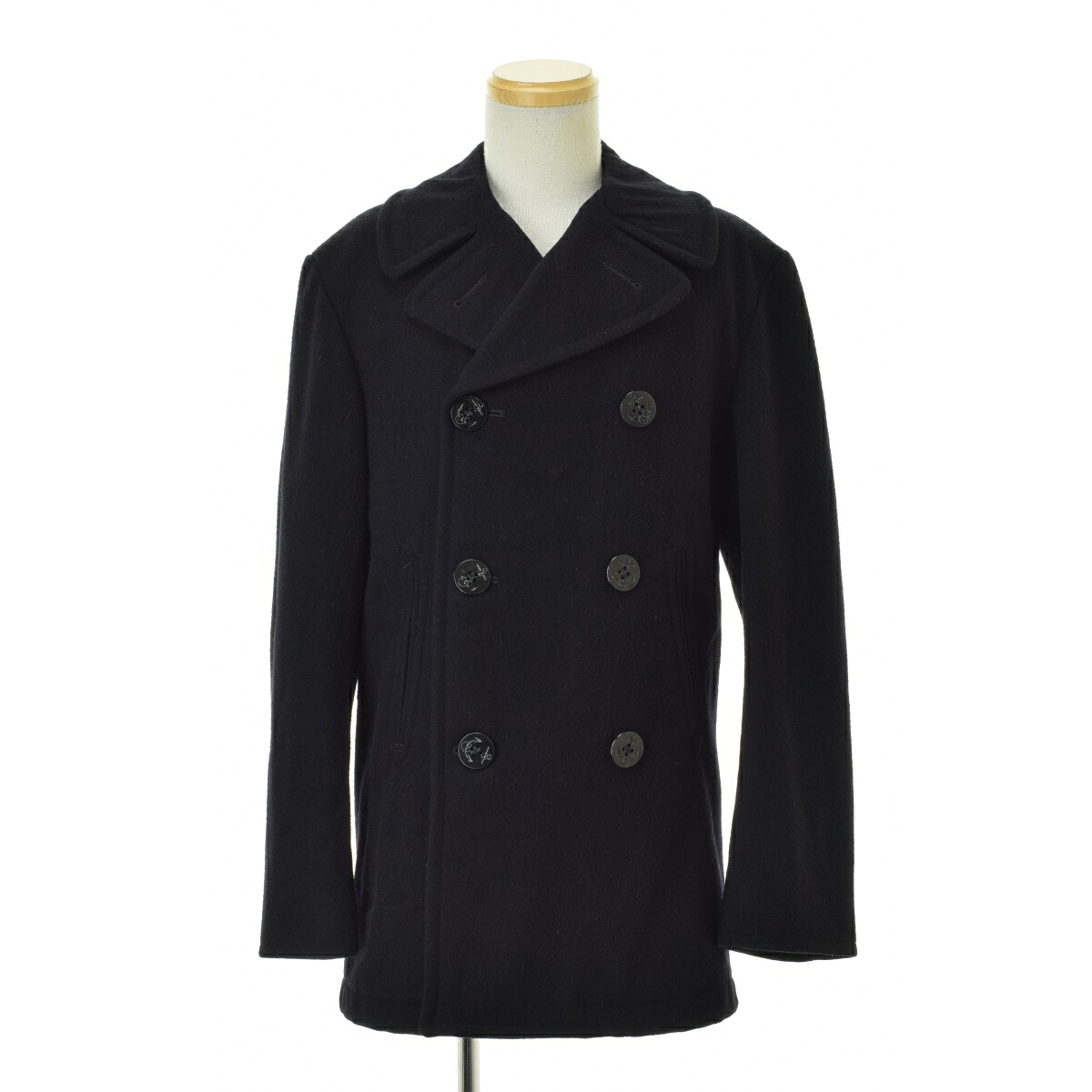 【中古】US NAVY / ユーエスネイビー80s 8405-01-154-5781 OVERCOAT メルトンPコート【cacebbae-m】｜ブランド古着の買取販売カンフル