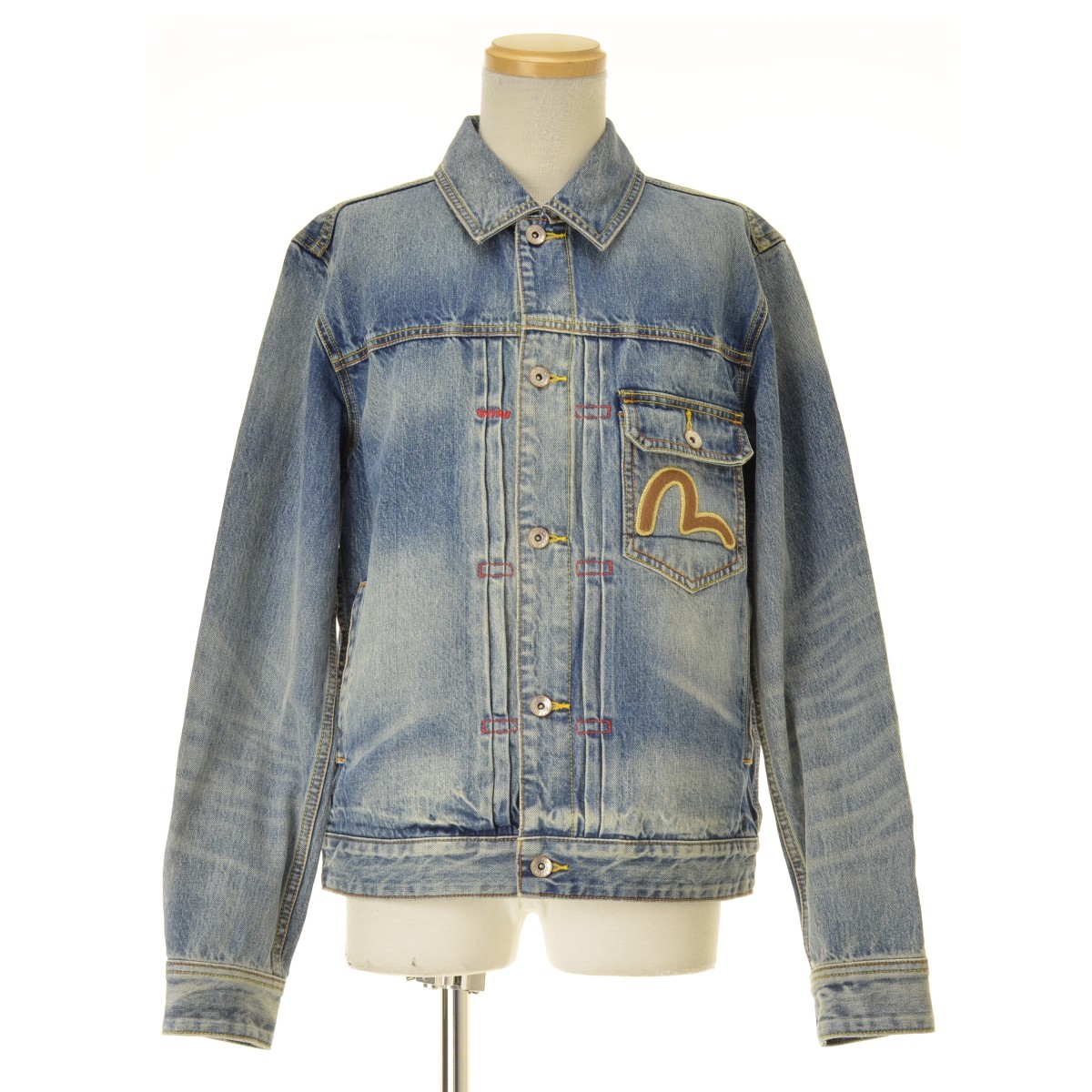 【中古】【期間限定値下げ】EVISU / エヴィス & Seagull カモメアップリケ デニムチャイナデニムジャケット【cacgadda-m】