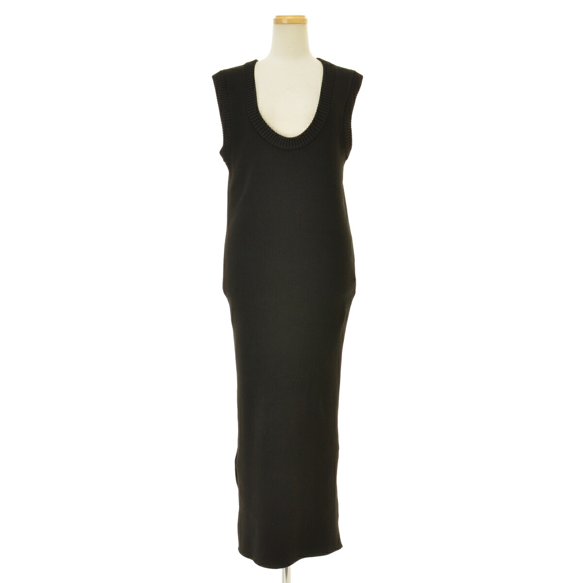【中古】TODAYFUL / トゥデイフル 12420312 Uneck Knit Dress Uネックニットドレスマキシノースリーブワンピース【cacfbbca-l】
