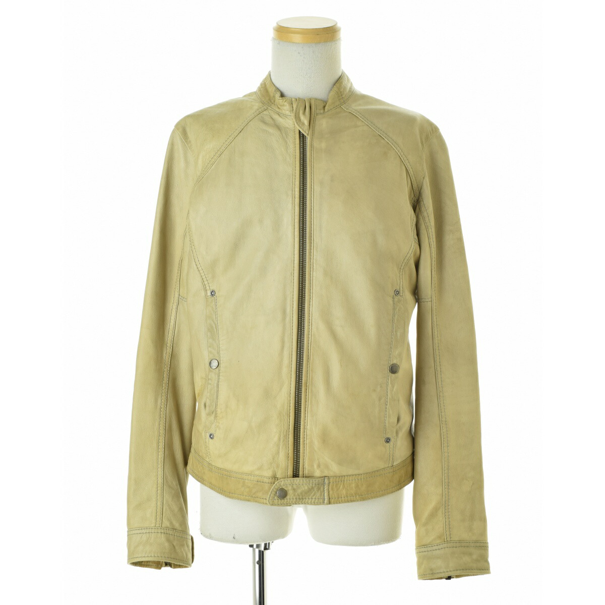【中古】DIESEL / ディーゼル 羊革 レザーライダースジャケット【cacgaccd-m】