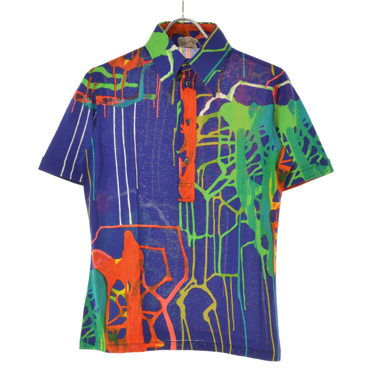 楽天市場】【超美品】ピーターミラー 半袖ポロシャツ ネイビー×白 ロゴ