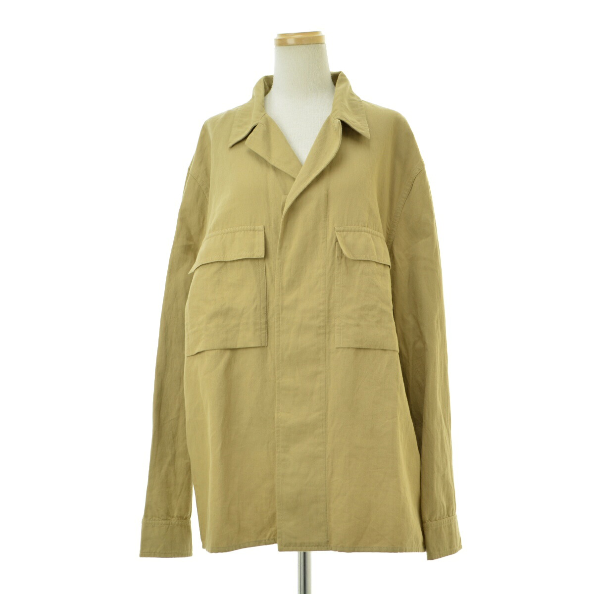 【中古】RAEY / レイ イタリア製 コットンリネン オーバーサイズ長袖シャツ【caceabcb-l】