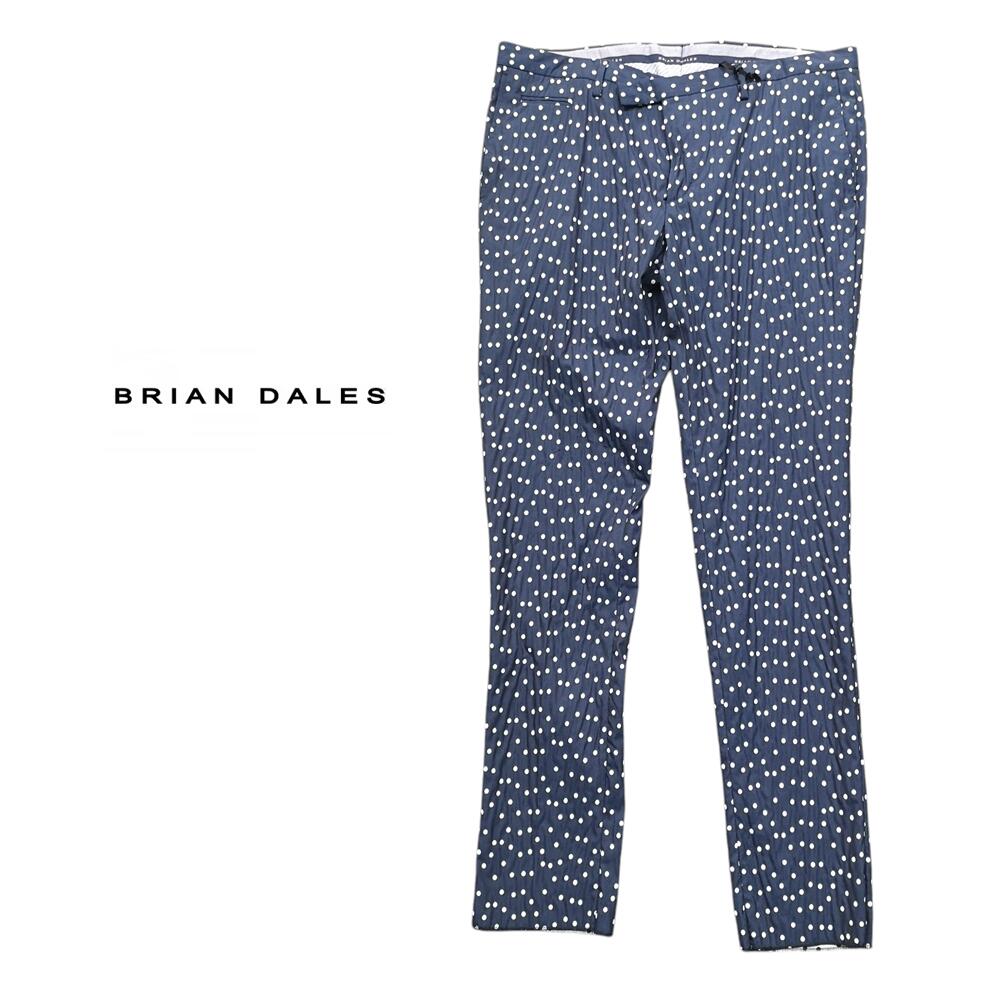 ブライアン デールズ(BRIAN DALES)ポルカドツト水玉柄 コットンパンツ ボトムスメンズ 新品｜ブランドショップ　還元屋