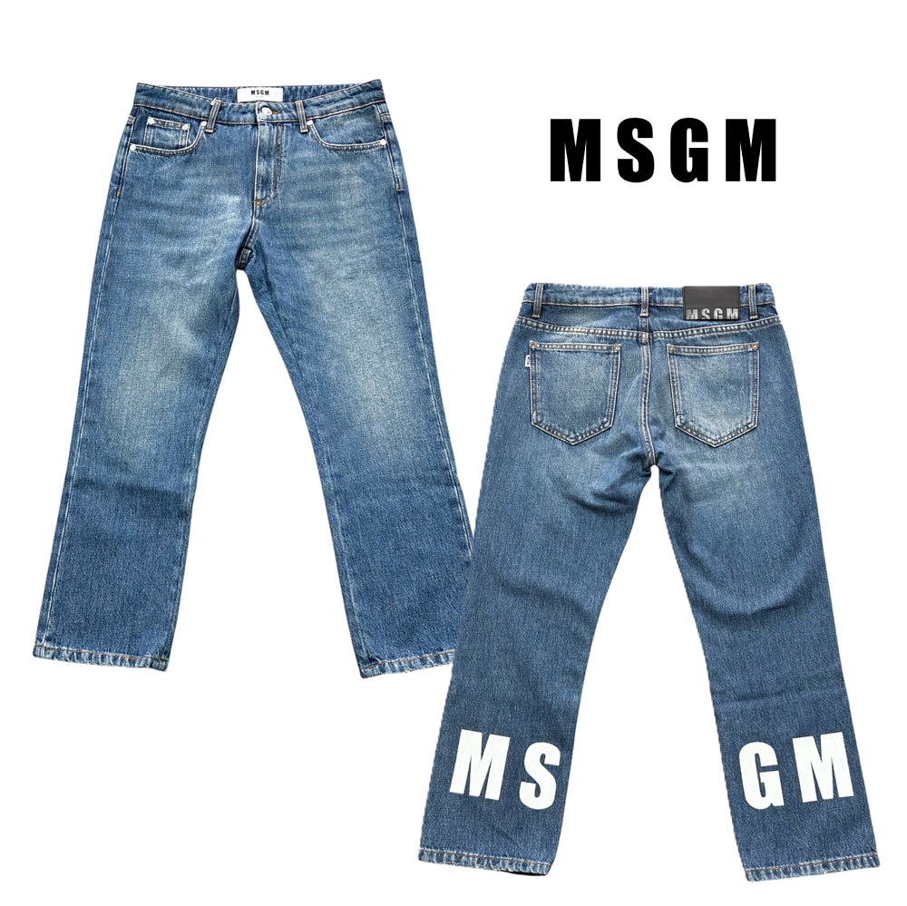 エムエスジーエム（MSGM）　 レディース デニムパンツ 7分丈パンツ　サブリナパンツ ジーンズ　ボトムス MSGM-2441MDP【ブルー】新品未使用 送料無料