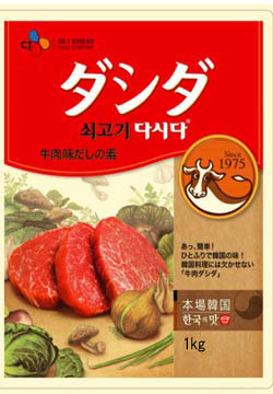 【CJ】牛肉ダシダ　1kgＸ5個　★1個当たり￥1,566(税込)　《韓国食品 韓国食材 韓国料理 韓国食料品 食べ物 韓国ダシダ 韓国調味料 ダシ お肉ダシ》