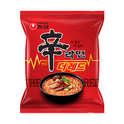 【農心】辛ラーメン　ザレッド（The Red）125g×4個　★1個当たり￥237.75(税込)《ノンシム NONGSHIM 韓国ラーメン  インスタントラーメン 袋ラーメン 辛いラーメン 激辛 辛い 辛さ2倍》 | カントンマーケット