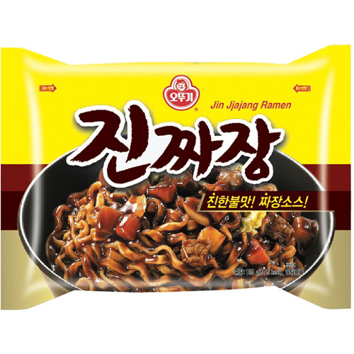 ★送料無料★【オットギ】ジンチャジャン135g ×32個(1BOX)　韓国ラーメン インスタントラーメン 袋ラーメン 辛いラーメン 韓国チャジャンミョン チャジャン麺