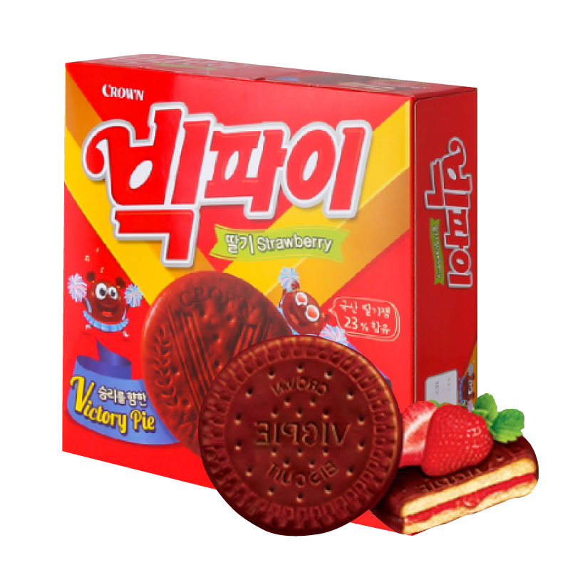 クラウン ビックパイ216g 18g いちごパイ 12個 韓国食品 韓国お菓子 クラウン ビックパイ216g 18g いちごパイ 12個 韓国食品 韓国お菓子