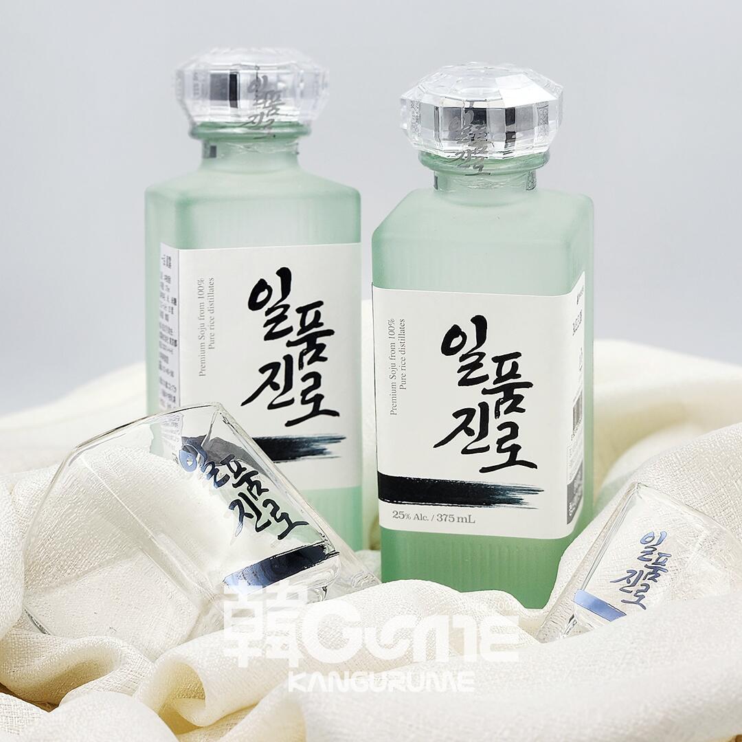 楽天市場】眞露 米25℃ 一品眞露瓶 375ml 4個送料無料 プレミアム