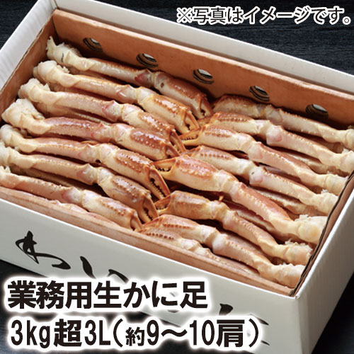 【25-040】業務用生ずわいかに足 3kg 3L(9~10肩) カニ ズワイガニ 送料無料 かに 蟹 ギフト お取り寄せグルメ