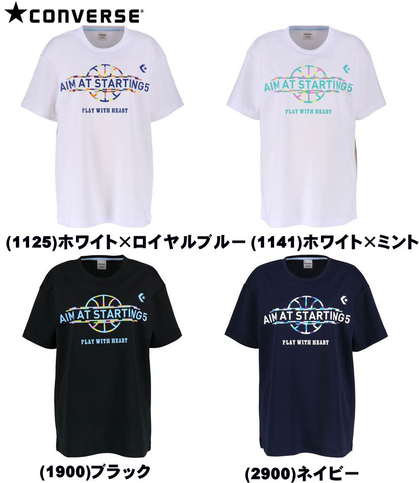 《メール便無料》　コンバース　ウィメンズ　女性・女子用　バスケット　CONVERSE　メール便選択で送料無料　CB392302　Tシャツ　プリント　ミニバス