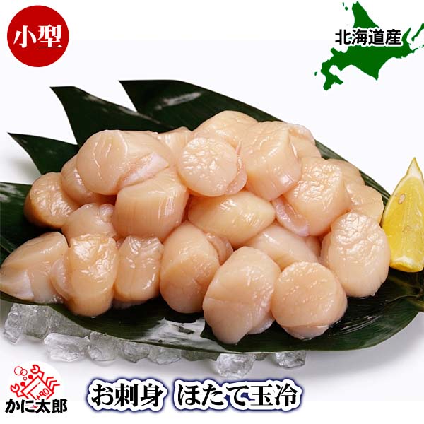 小型 ホタテ貝柱 ホタテ玉冷　Sサイズで1kg(31～35玉入り・冷凍)　お刺身で食べることも出来きる北海道産の帆立です。バター焼き・フライがお勧め。海鮮ほたてお取り寄せ ギフト