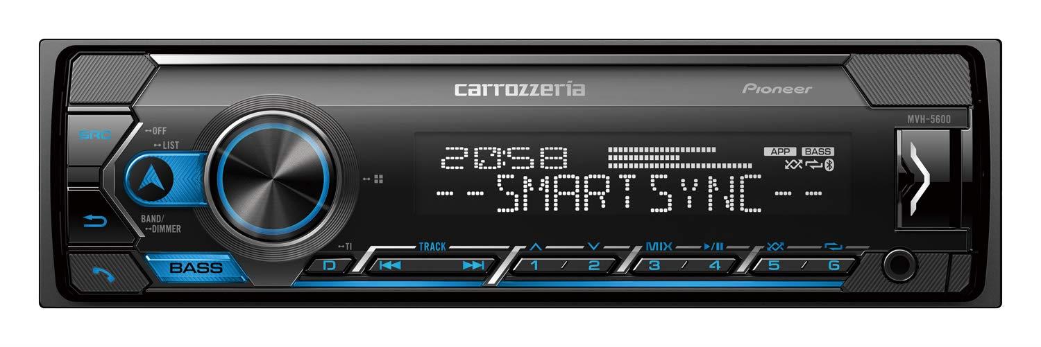 Pioneer パイオ ニア オーディオ MVH-5600 1D メカレス Bluetooth USB iPod i Phone AUX DSP カロッツェリア