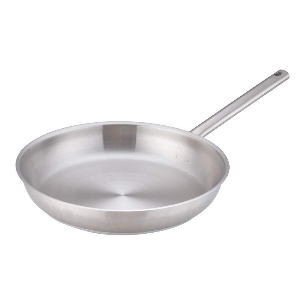 遠藤商事 TKG ステンレス フライパン 36cm 外径×深さ(mm)382×60 底径(mm) 295 質量(kg)3.40 IH・ガス火対応 熱伝導率の高いアルミを保温性の高いステンレスで挟んだ三層底 すばやい沸き上がりを可能に 業務用 AHLV605|感花店