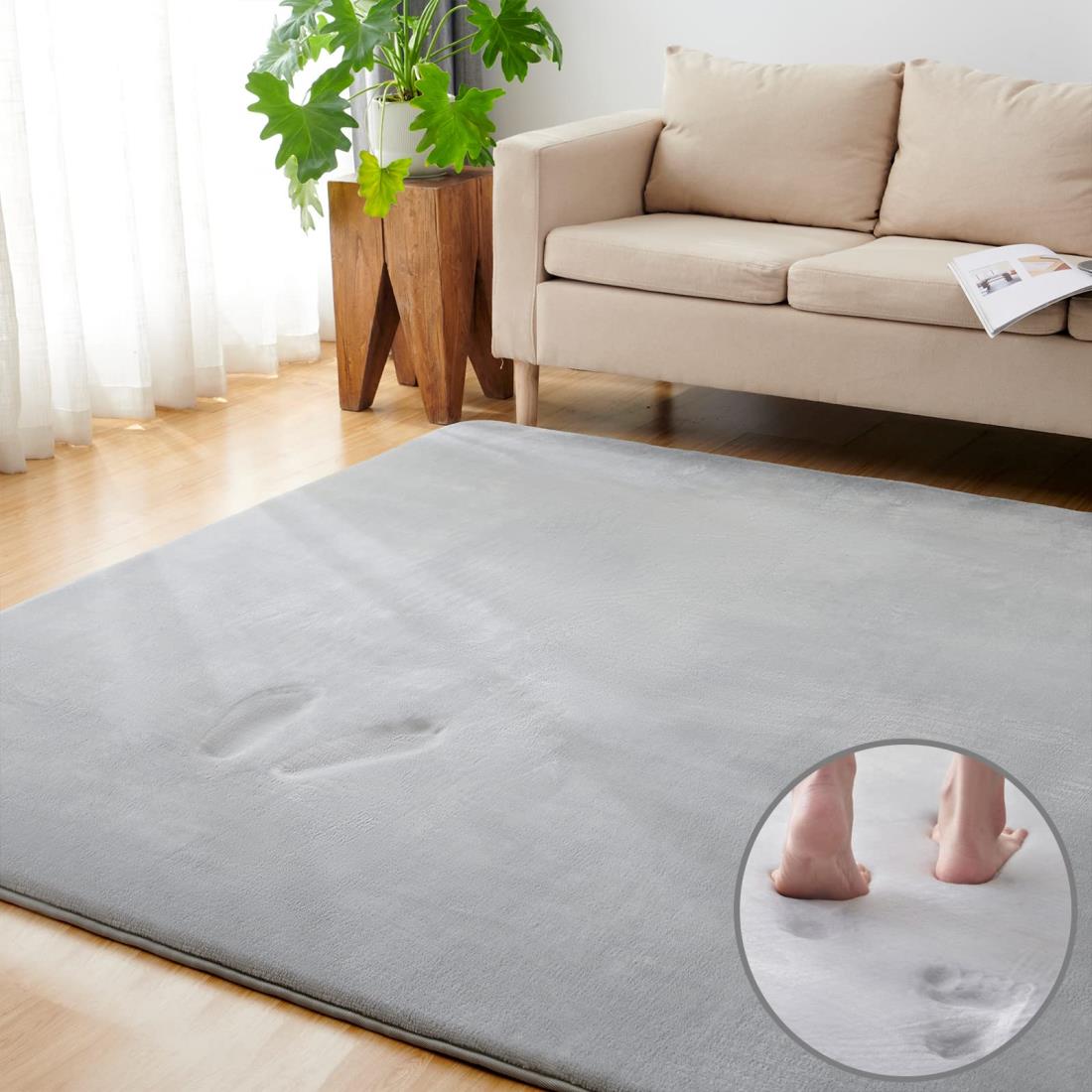 楽天市場】Keusnix カーペット ラグ 低反発 極厚 約2畳 厚手 25mm 滑り