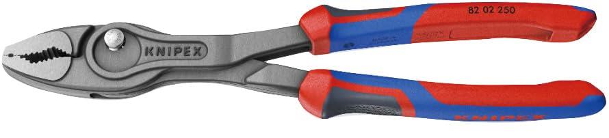 クニペックス KNIPEX ツイングリップ スリップジョイントプライヤー 開口幅調整可能 ネジ外し 摩耗したボルト ナットなどあらゆるものをしかっかり掴める コンフォートハンドル 250mm 台紙付き 8202-250SB