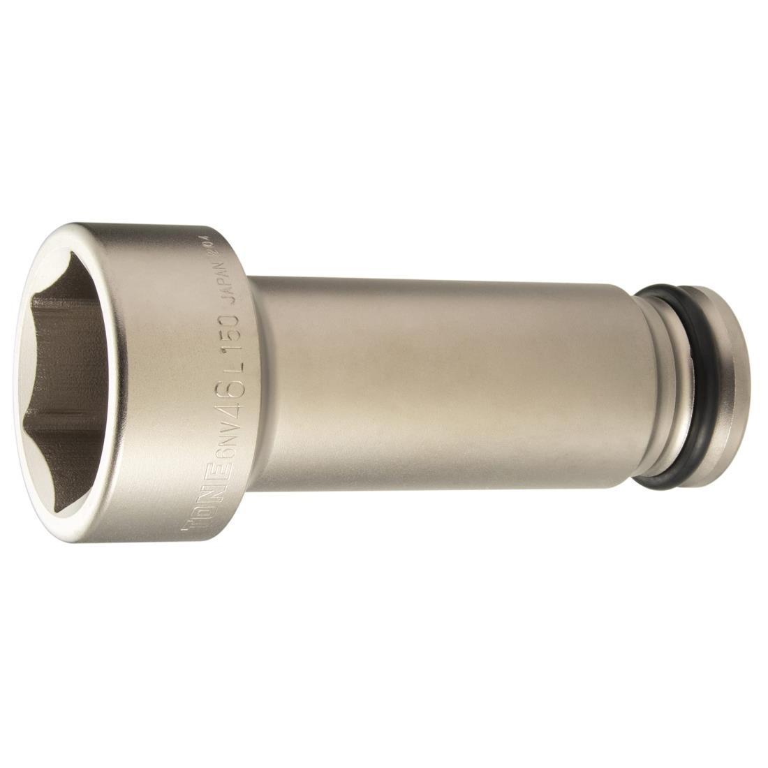 トネ(TONE) インパクト用超ロングソケット(6角) 6NV-46L150 差込角19.0mm(3/4”) 二面幅46mm