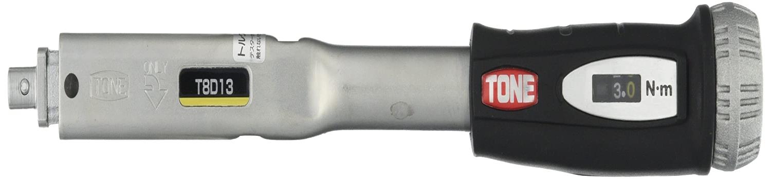 トネ(TONE) プレセット形トルクレンチ(ダイレクトセット・差替式) T8D13 φ8mm ブラック 13N・m