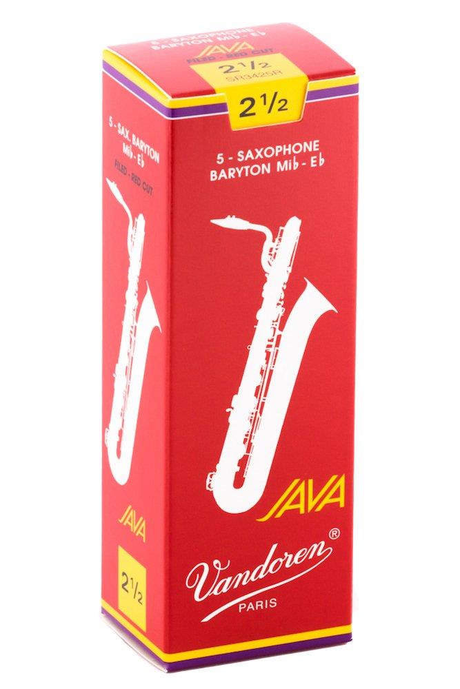 バンドーレン バリトンサクソフォンリード ジャバ・ファイルド・レッドカット(JAVA FILED RED CUT) 硬さ:2-1/2 (5枚入) 6,198円