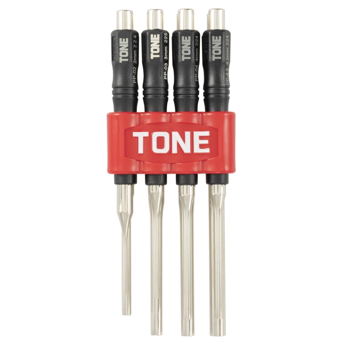 トネ(TONE) ピンポンチセット(ホルダー付) PP800P レッド 内容8点