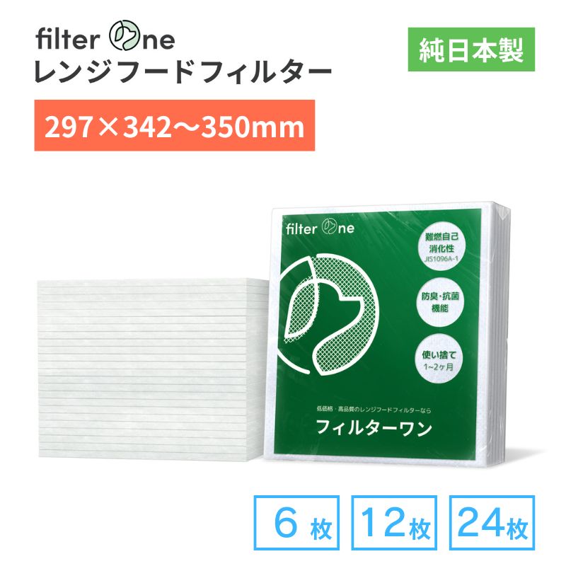 楽天市場】換気扇フィルター［297×490mm］12/24/36/48枚 交換用 厚手