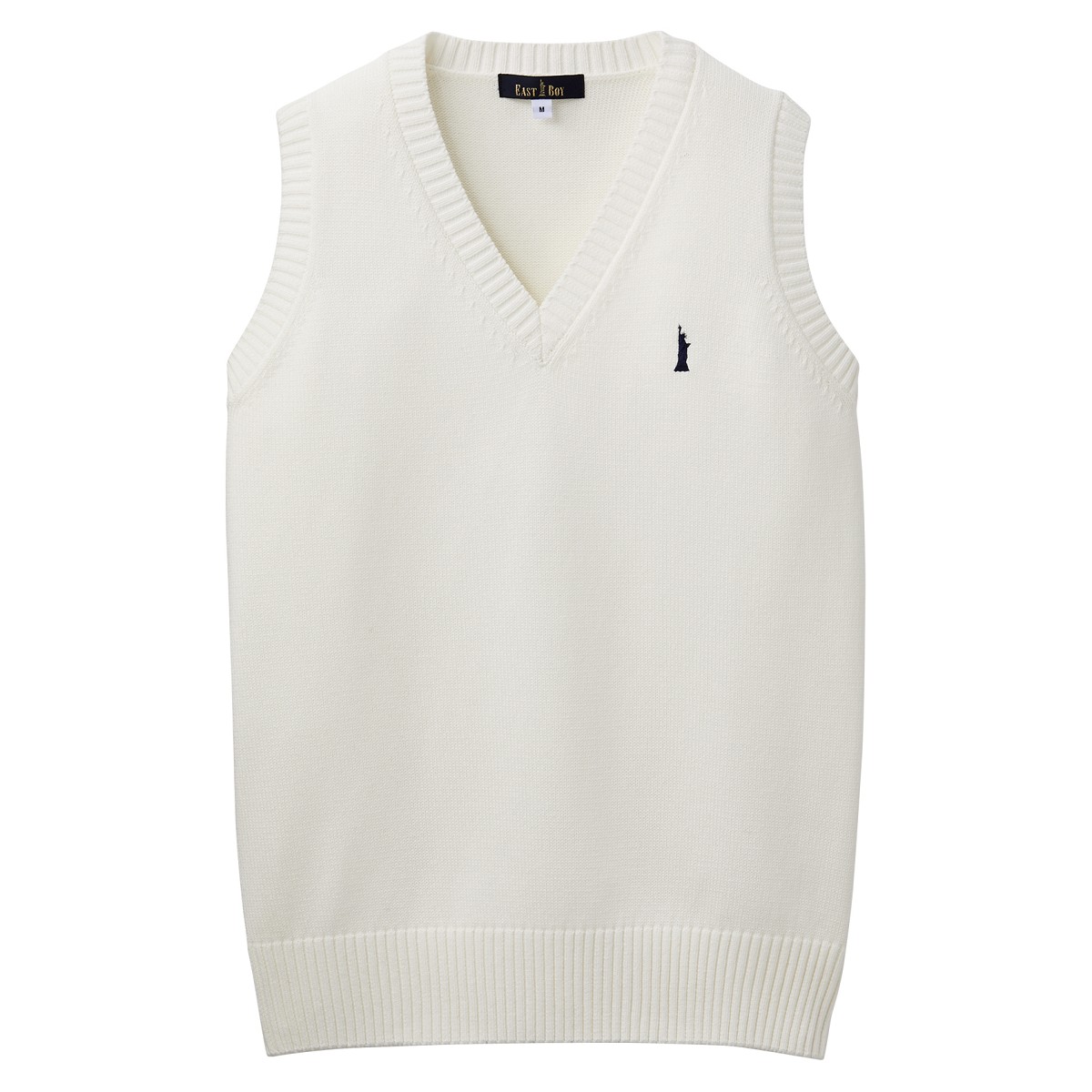 楽天市場 イーストボーイ ベスト スクールベスト 制服 ベスト ニットベスト 女子 ロゴ 刺繍 ホワイト 通学 学生 高校生 中学生 女子高生 人気 かわいい Eastboy 送料無料 制服専門店 カンコーショップ原宿