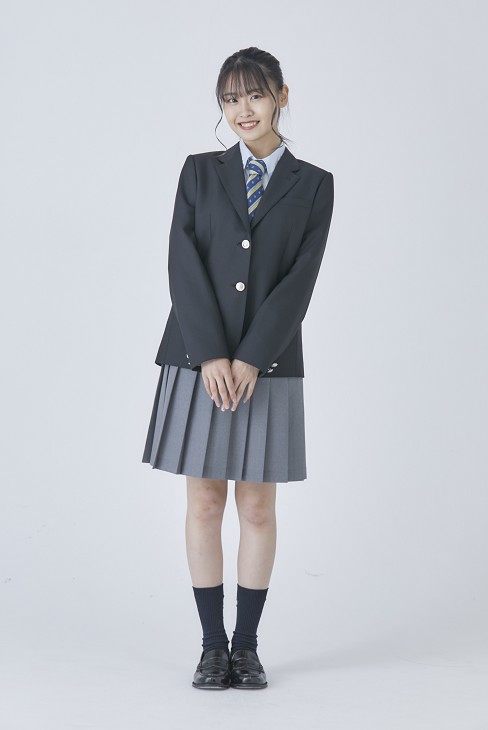 制服ブレザー女子ネイビーカンコー日本製(なんちゃって制服スクールブレザージャケット大きいサイズレディースレギュラー毛ウールシルバーボタン紺通学学生高校生中学生面接)KHS112