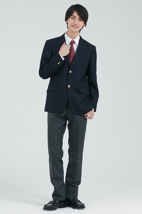 楽天市場 男子 高校生 制服 ズボン スラックス チェック ネイビー グレー なんちゃって制服 パンツ メンズ 紺 毛 ウール スクール 通学 学生 学生服 カンコー 中学生 日本製 面接 Khs1m 制服専門店 カンコーショップ原宿
